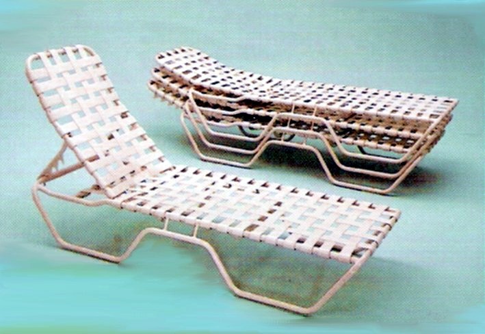 Outdoor Vinyl Strap Lounge Furniture 